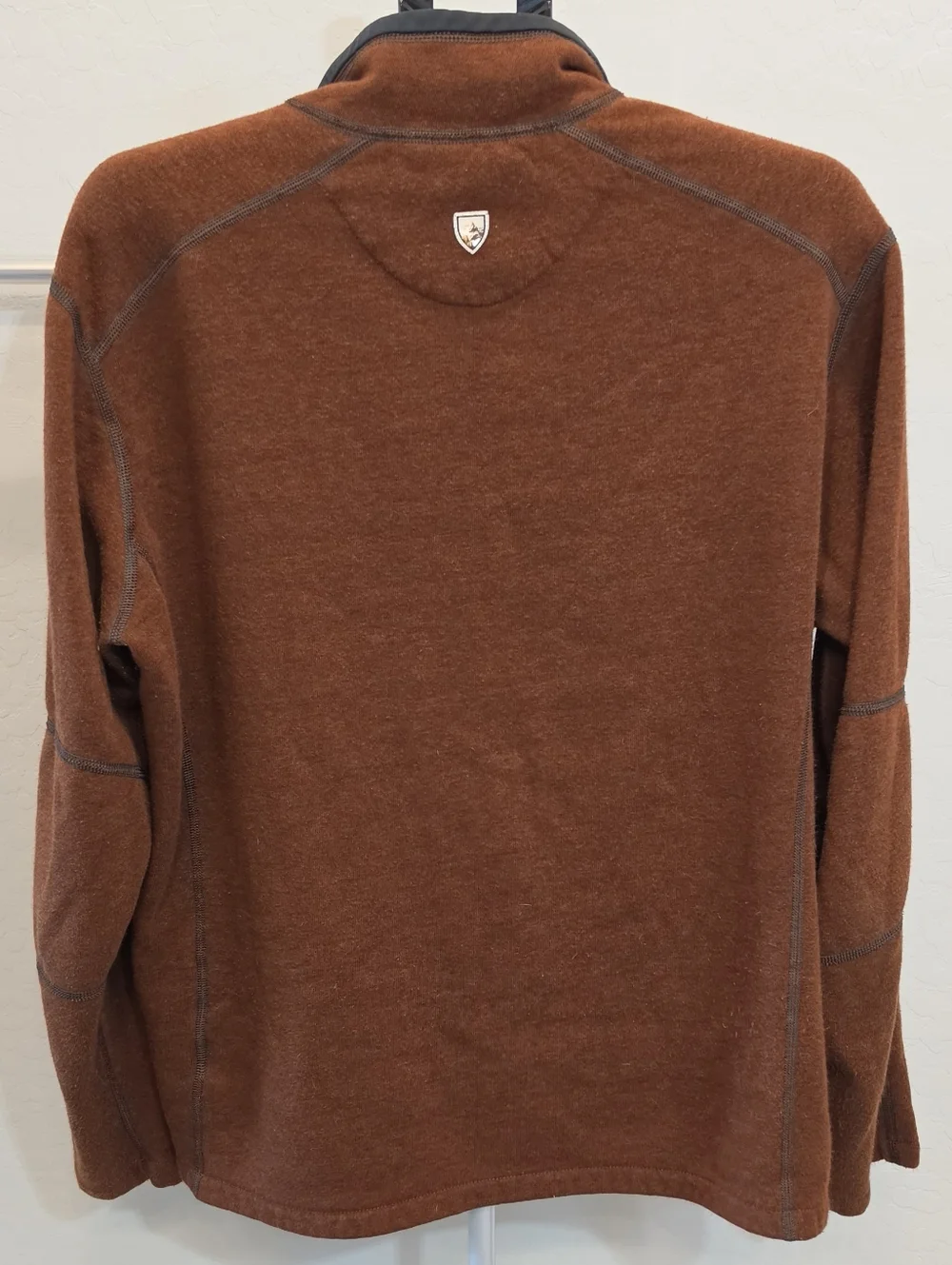 Kuhl Men's Zip-Neck Sweater in Rust Brown